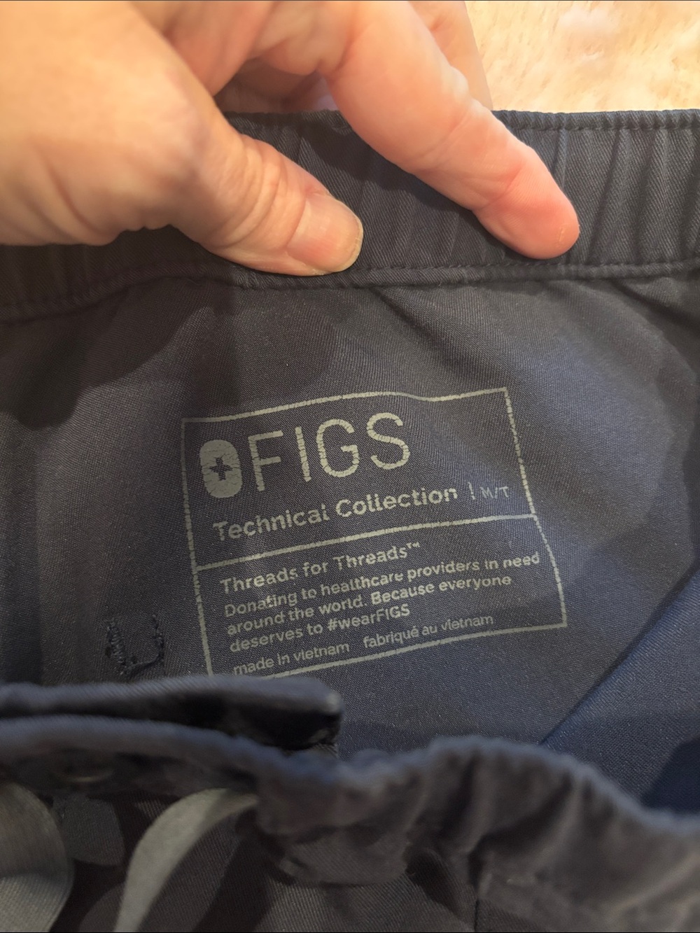 Figs Technical Pants Navy Blue Medium Tall - Picture 4 of 6